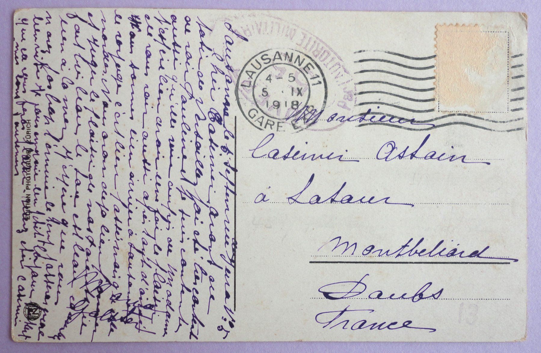 Cartes postales: Ouchy - Le Port – Défectueux à Fétigny par Billy2miny 1