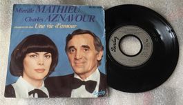 Aznavour & Mireille Mathieu Vie d'amour Téhéran 43 disque45t