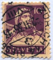 HelvetiaTellbrustbild Vollstempel Zürich
