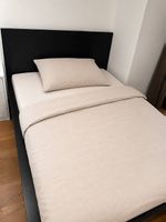 Bett 1.40 schwarz inkl. Lattenrost & Matratze