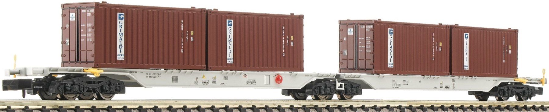 Fleischmann Trains électriques: Neu OVP Fleischmann 825317 AAE Containertragwagen Grimaldi – Neuf (Voir description) à Oberurnen par Zueger_Modellbahnen