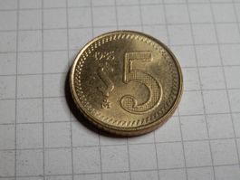 Mexiko 5 Pesos, 1985 Messing /gelb/