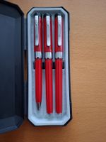 Schreibset rot Kugelschreiber Rollerball Füller im Etui