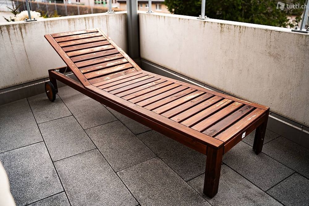 IKEA Sonnenliege/Liegestuhl inkl Polster Beige Kaufen auf Ricardo