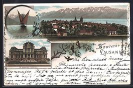 Vorläufer-Lithographie Lausanne, 1895, 