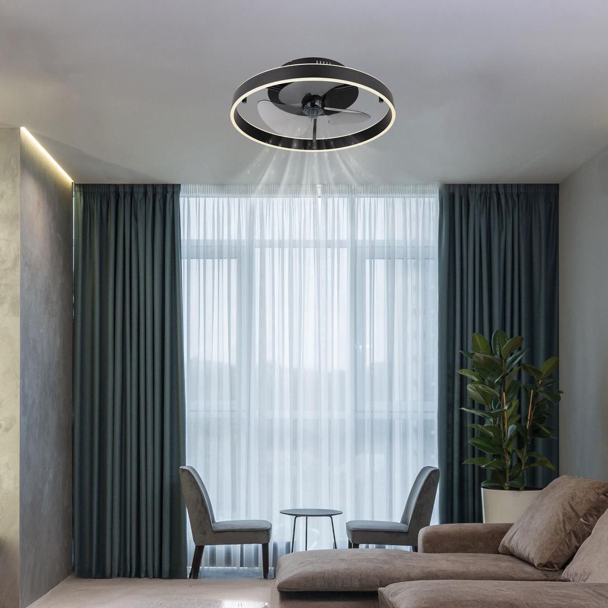 Lampadari & plafoniere: LED Deckenleuchte, Ventilator, 50 cm Ø – Nuovo (secondo la descrizione) da Kreuzlingen venduto da Smart-Light