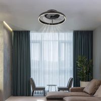 LED Deckenleuchte, Ventilator, 50 cm Ø