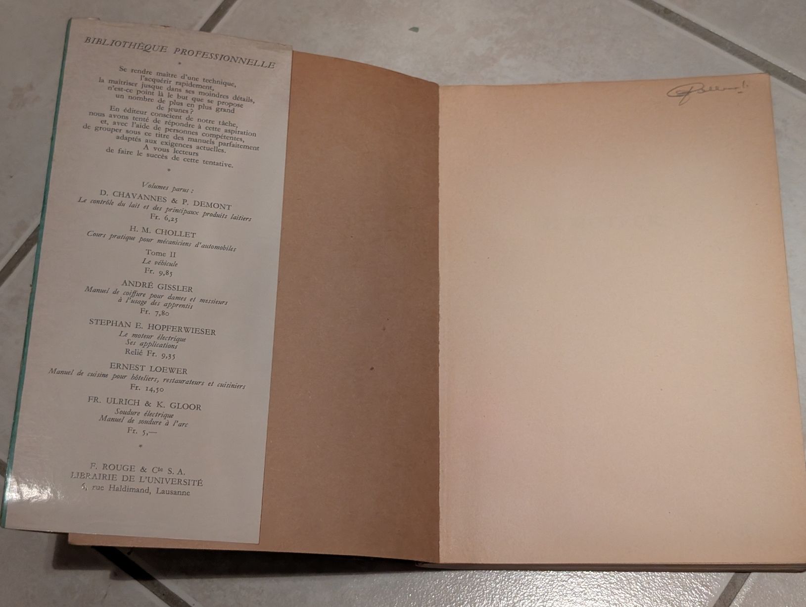 Libri: Livre - Le moteur – Usato da Muraz (Collombey) venduto da so06 1