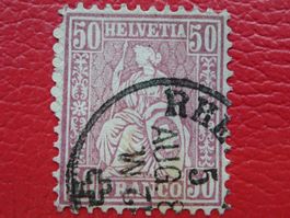 1867: Nr.43: RHEINECK mit Stempelfehler - ungewöh Entwertung