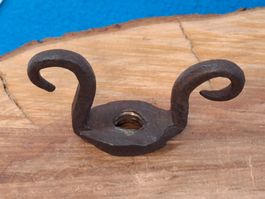 1 schöne antike Flügelmutter, 7cm, Schmiedeisen (3655#NSH6)