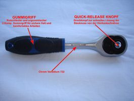 Umschaltknarre, Ratsche  1/4“ Zoll,  HM Müllner