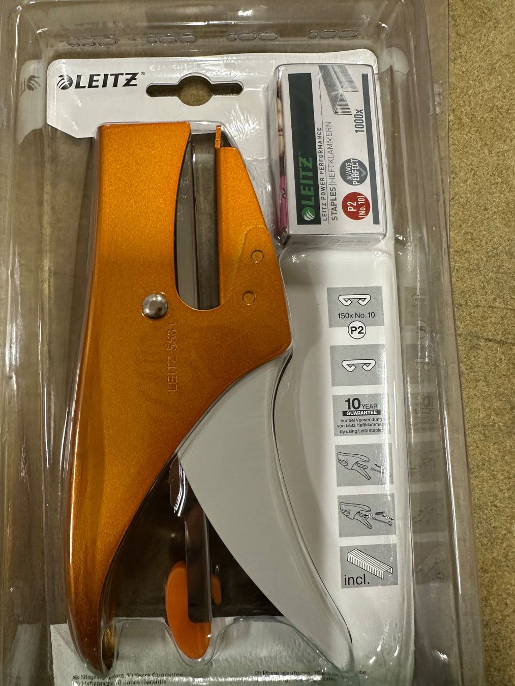 Leitz Bindegeräte: neue Leitz WOW Heftzange in orange – Neu und originalverpackt aus Necker von liq24 1