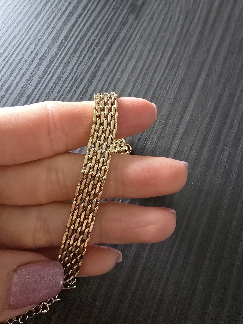 Bracciali & Braccialetti: Goldiges Edelstahl Mesh Armband – Nuovo e nell'imballaggio originale da Rickenbach b. Wil venduto da Beautiful.Things 2