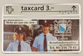 taxcard 3.- / Stadtpolizei Zürich - Seltene Taxcard