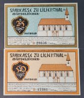 25 + 50 PFENNIG / LILIENTHAL 1.3.1921 (2) BANKFRISCH
