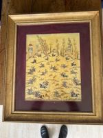 STUPENDO QUADRO GIAPPONESE CON BELLISSIMA CORNICE ANNI 1950