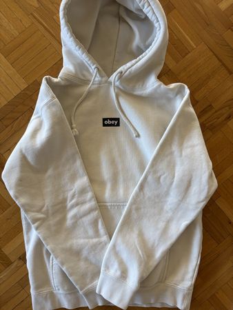 Sweat à capuche Obey blanc état acceptable