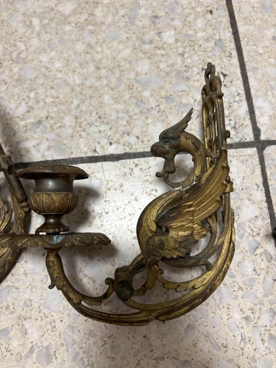 Bougeoirs: Wandkerzenhalter 3er Set Messing Adler – D'occasion à Zürich par Nonas1996 2