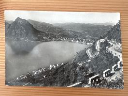 Antike Ansichtskarte, SCHWEIZ, Lugano mit Monte S. Salvatore