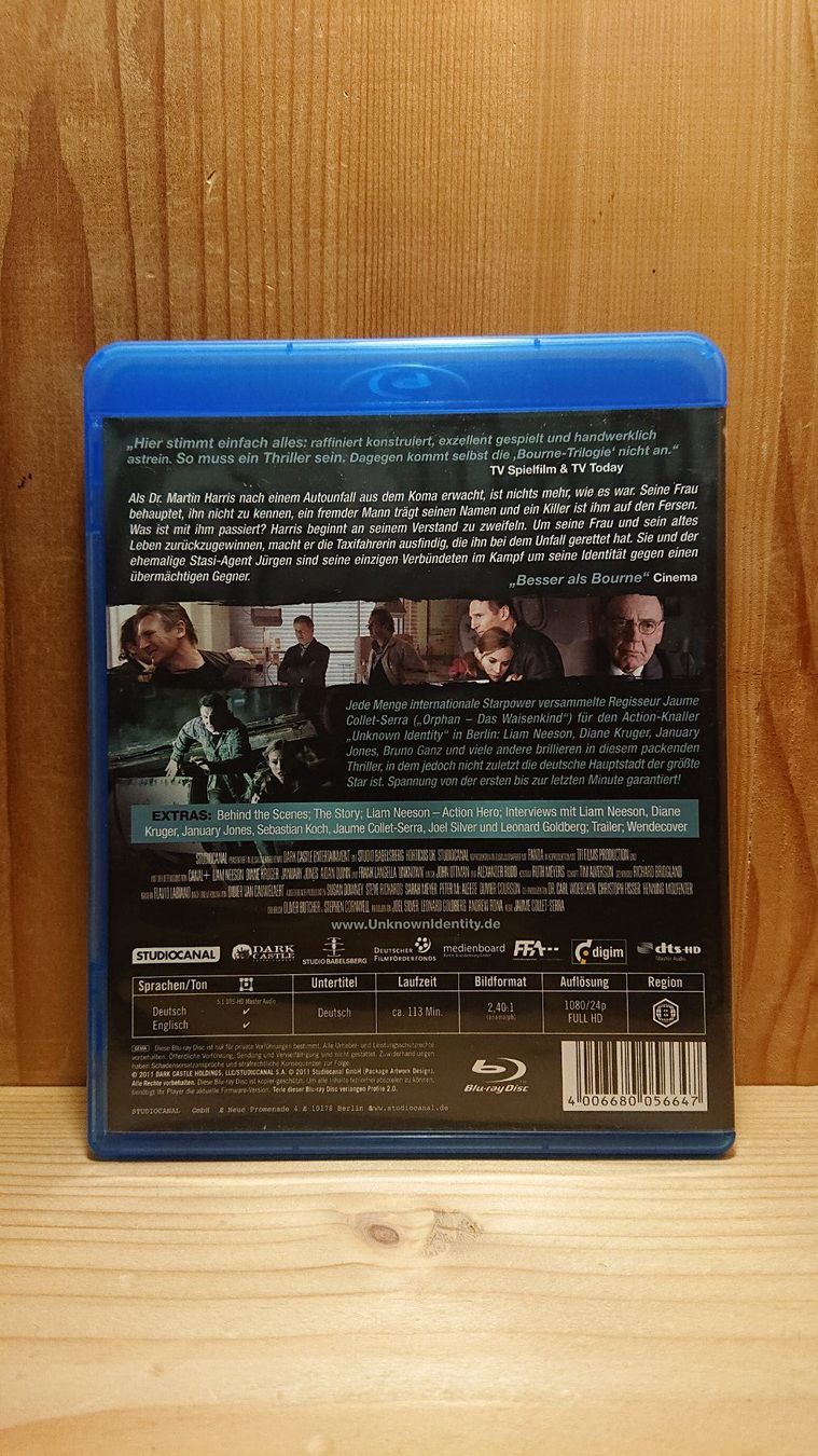 UNKNOWN IDENTITY Blu-Ray mit Liam Neeson (Gebraucht) in Wilderswil für CHF 2.9 – mit Lieferung