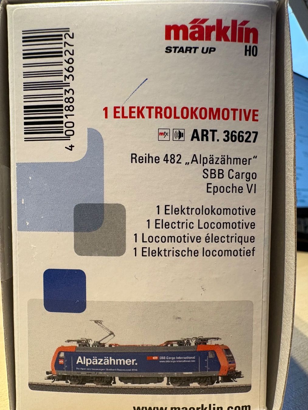 Märklin Modellini di ferrovie: Maerklin 36627  Re482 – Nuovo e nell'imballaggio originale da Corcelles Payerne venduto da Pierre66 8
