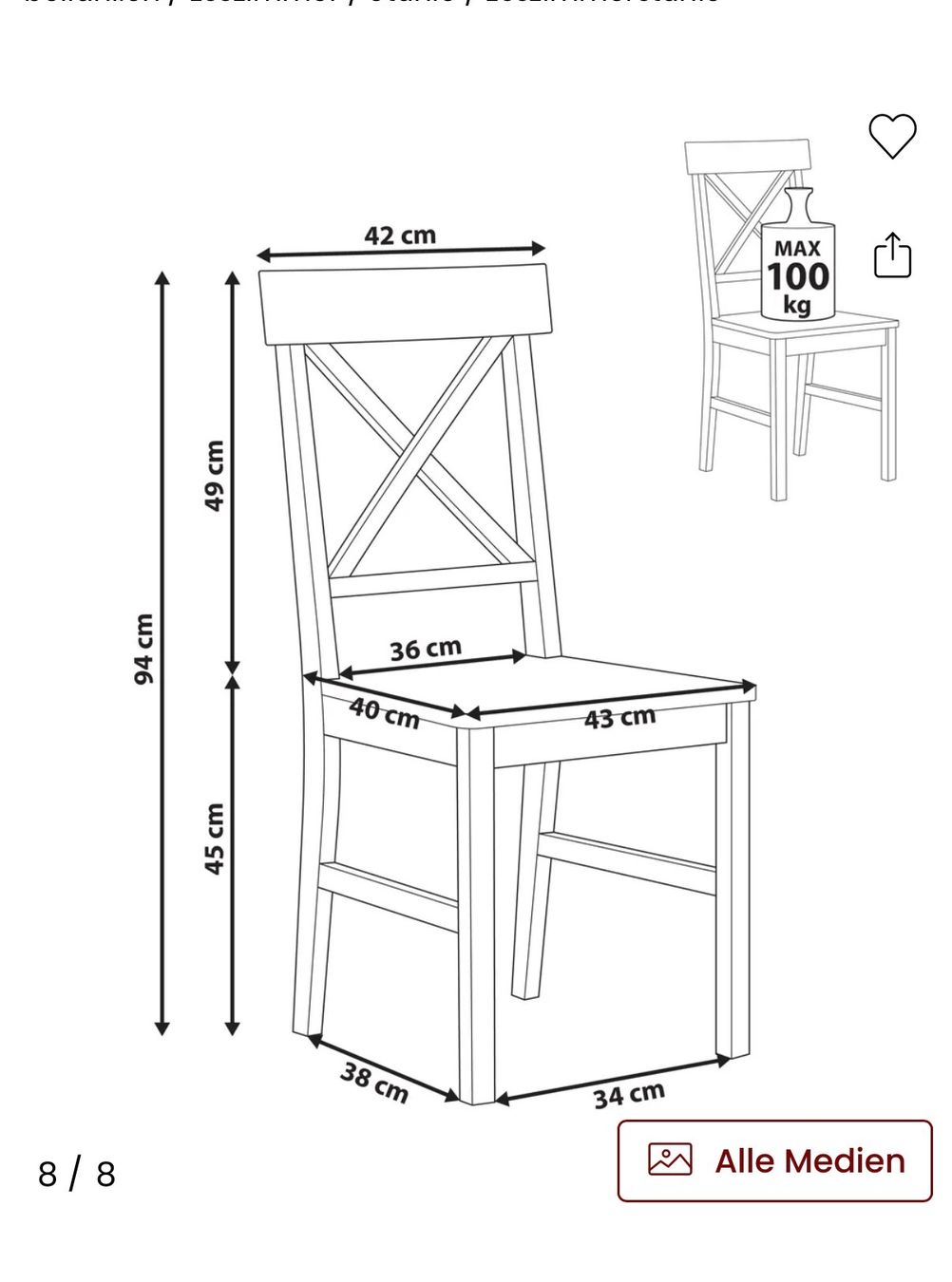 Ikea Stühle: Set 4 sedie nere con cuscini colore verde e beige – Gebraucht aus Glattbrugg von flo_j5g9 5