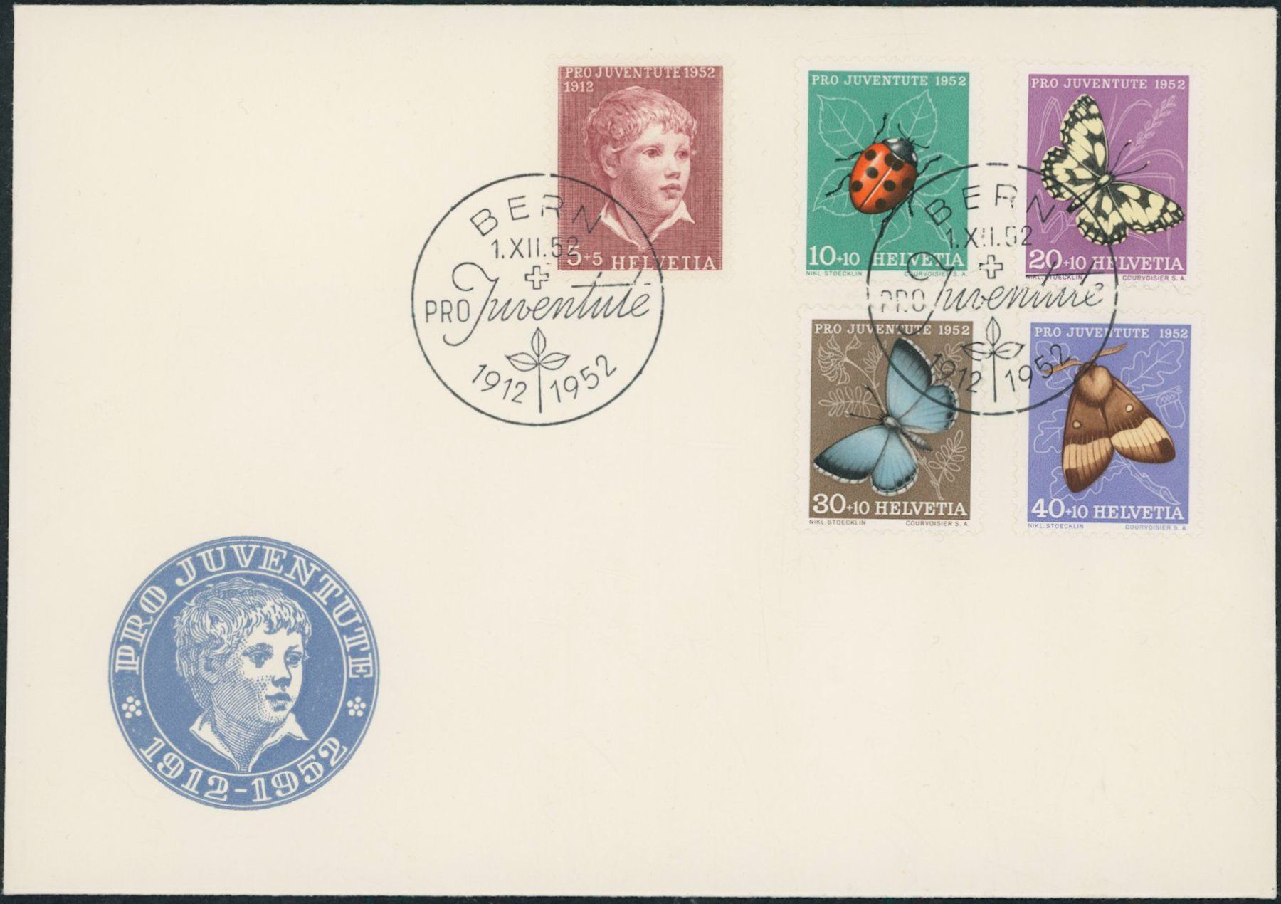 Tutti i francobolli: 1952 - Pro Juventute - Ersttagsbrief FDC ET – Usato da Schindellegi venduto da leecollect