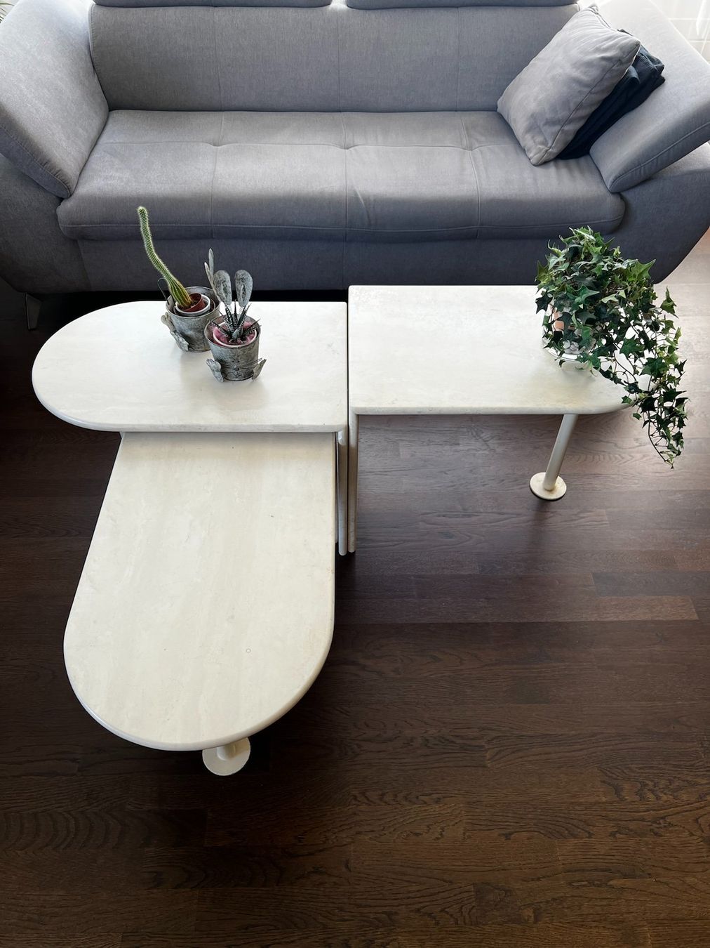 Tavoli: 2 moderne Couchtische aus Stein / Marmoroptik – Usato da Hinterkappelen venduto da Blunschi_1