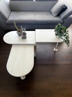 2 moderne Couchtische aus Stein / Marmoroptik