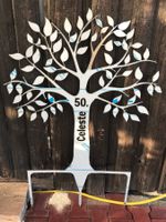 Celeste 50. Edelstahl Dekoration zum Geburtstag.C.a. 1M Hoch