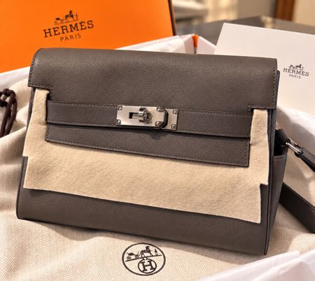 Hermès Kelly Messenger PM 25 Étain neuf