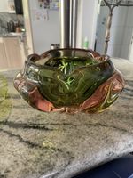 Cendrier Vide Poche Vintage Verre Soufflé Murano