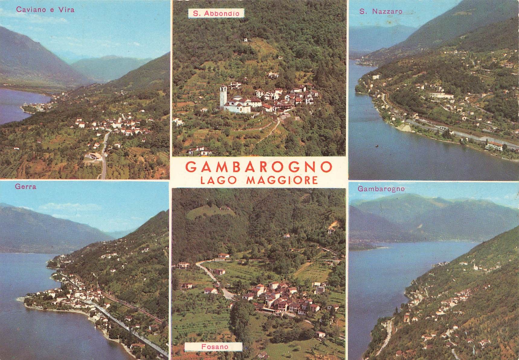 Cartoline postali: Gambarogno lago maggiore – Usato da Biasca venduto da Blenio71
