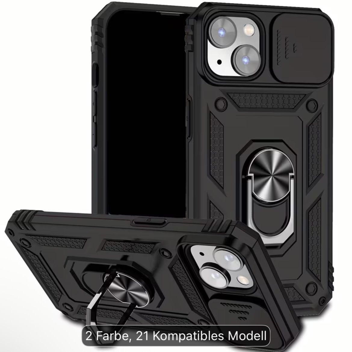 Apple Covers & Schutzfolien: Schutzhülle iPhone 13/14 mit Schiebefach schwarz neu – Neu und originalverpackt aus Ostermundigen von yannip