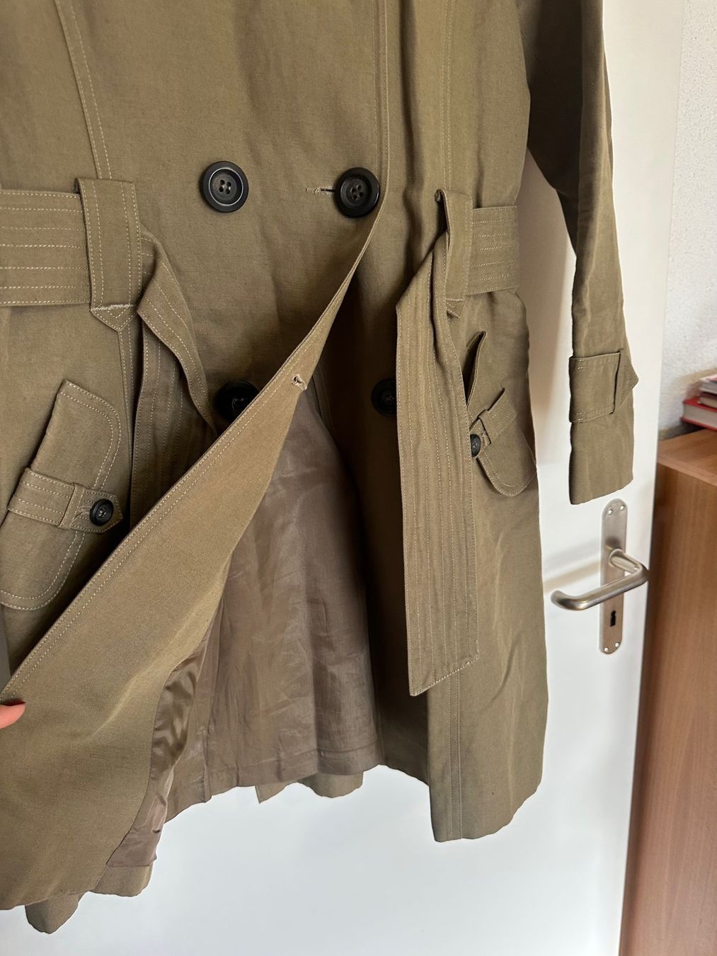 Sandro Giacche: Trenchcoat Sandro (en coton et lin) – Usato da Biel/Bienne venduto da cap_krs5 2
