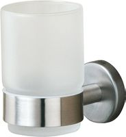 Glashalter mit Glas für's Bad