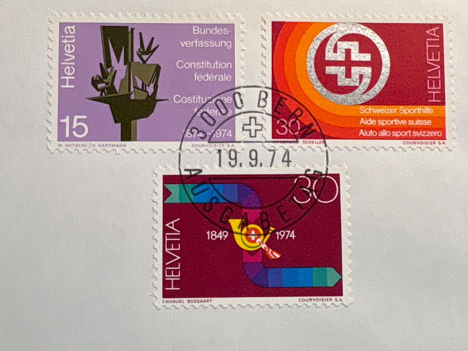 Tutti i francobolli: Sonderpostmarken 19.9.1974 FDC – Usato da Ibach venduto da lisch3 1