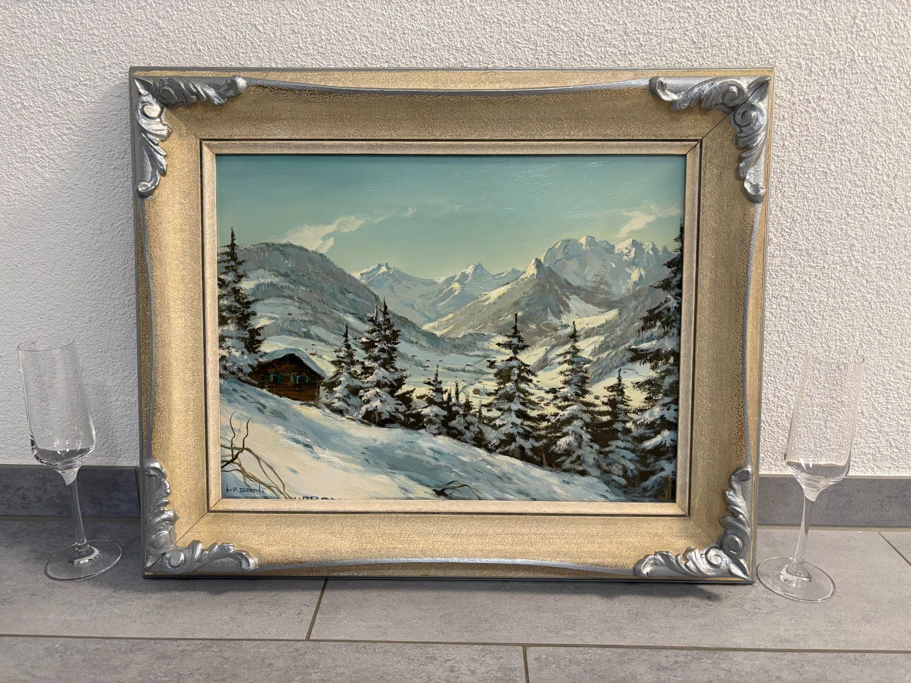 Dipinti: 60.5cmbreitx50cm hoch Öl Gemälde Winterlandschaft – Usato da Ottenbach venduto da TimelessEmotions. 2
