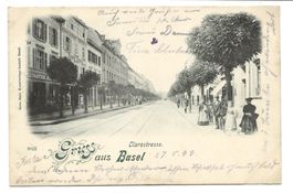 Gruss aus Basel - Stadt - Clarastrasse - Restaurant - 1899