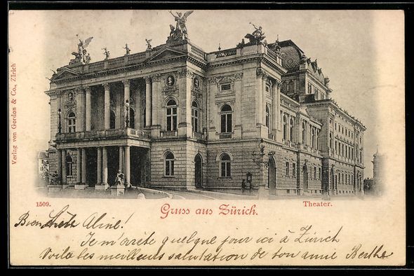 Cartoline postali: AK Zürich, Theater – Usato da Berlin venduto da bartko-reher