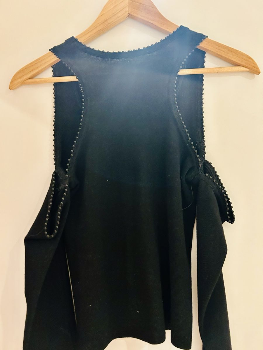 Top: Schwarzes Langarmshirt mit Perlen Gr. S – Nuovo (secondo la descrizione) da Muttenz venduto da cho_xj52 4