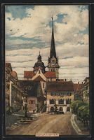Beromünster, Partie mit Kirchturm, 1917