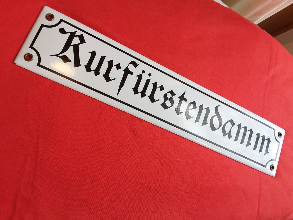Ecriteaux: Emailschild Kurfürstendamm in alter Schrift – D'occasion à Zürich par sanwit 1