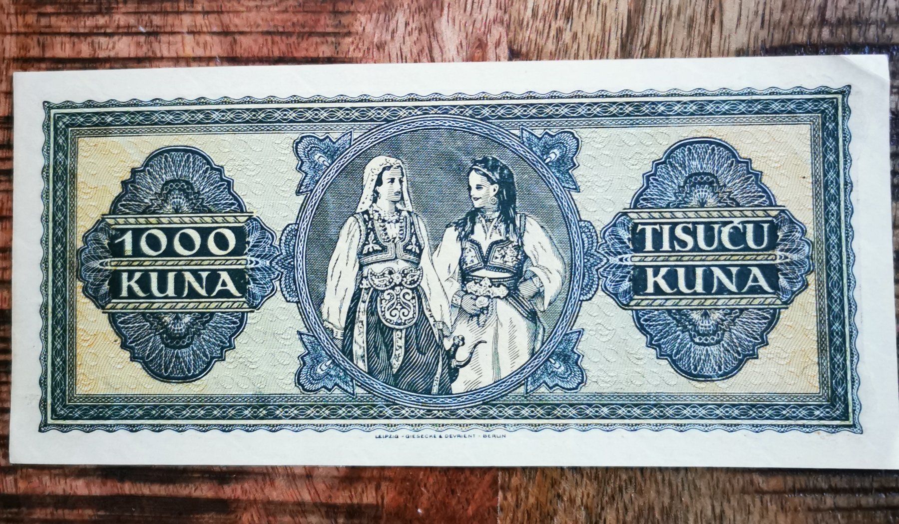 Banconote: Kroatien 1000 Kuna 1943 – Usato da Rotkreuz venduto da Titotesla 1
