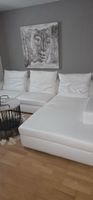 Ecksofa weiss Leder