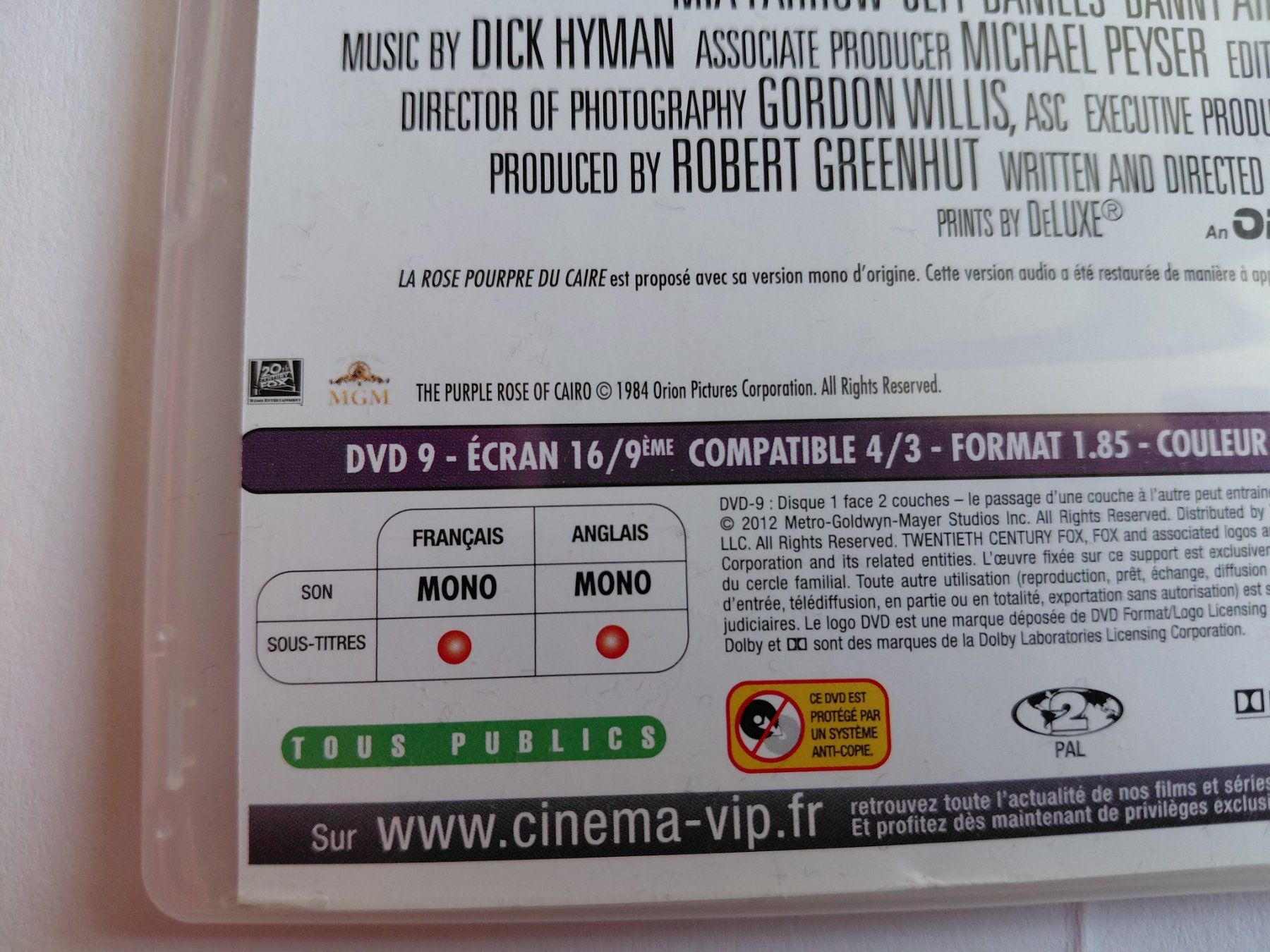 Tous les DVDs: La rose pourpre du Caire – D'occasion à Denges par Hellboy10 2