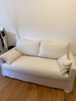 HYLTARP 2-seat sofa-bed, Gransel natural