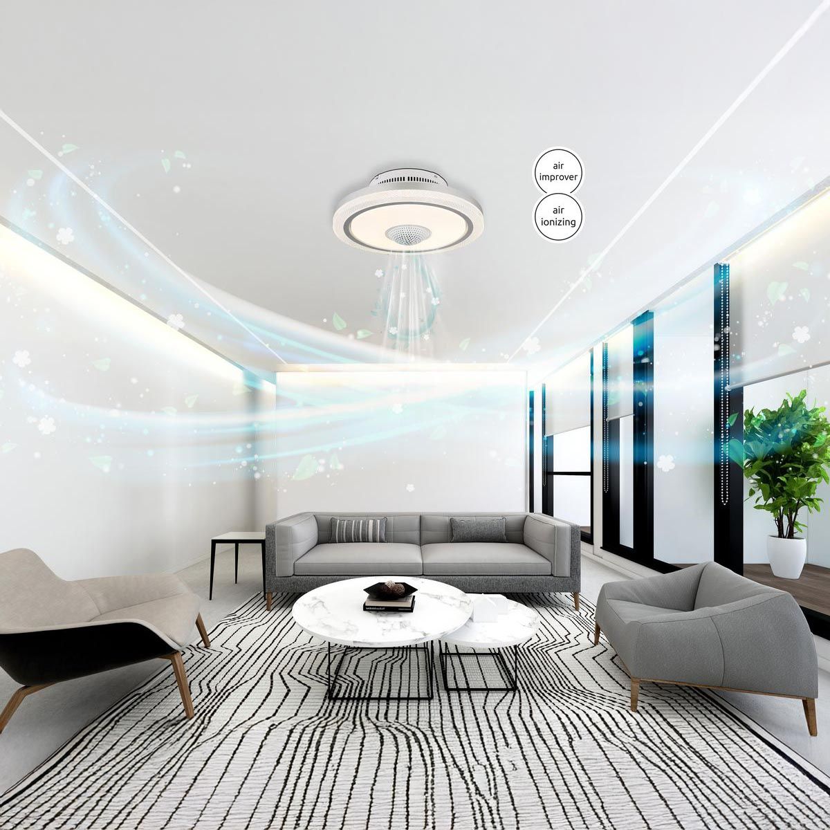 Kronleuchter & Deckenlampen: LED Deckenventilator, Timer, Ø 50 cm – Neu (gemäss Beschreibung) aus Kreuzlingen von Smart-Light 1