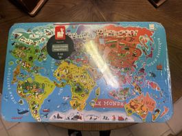 Puzzle magnétique Janod «Le Monde» NEUF! 🌎