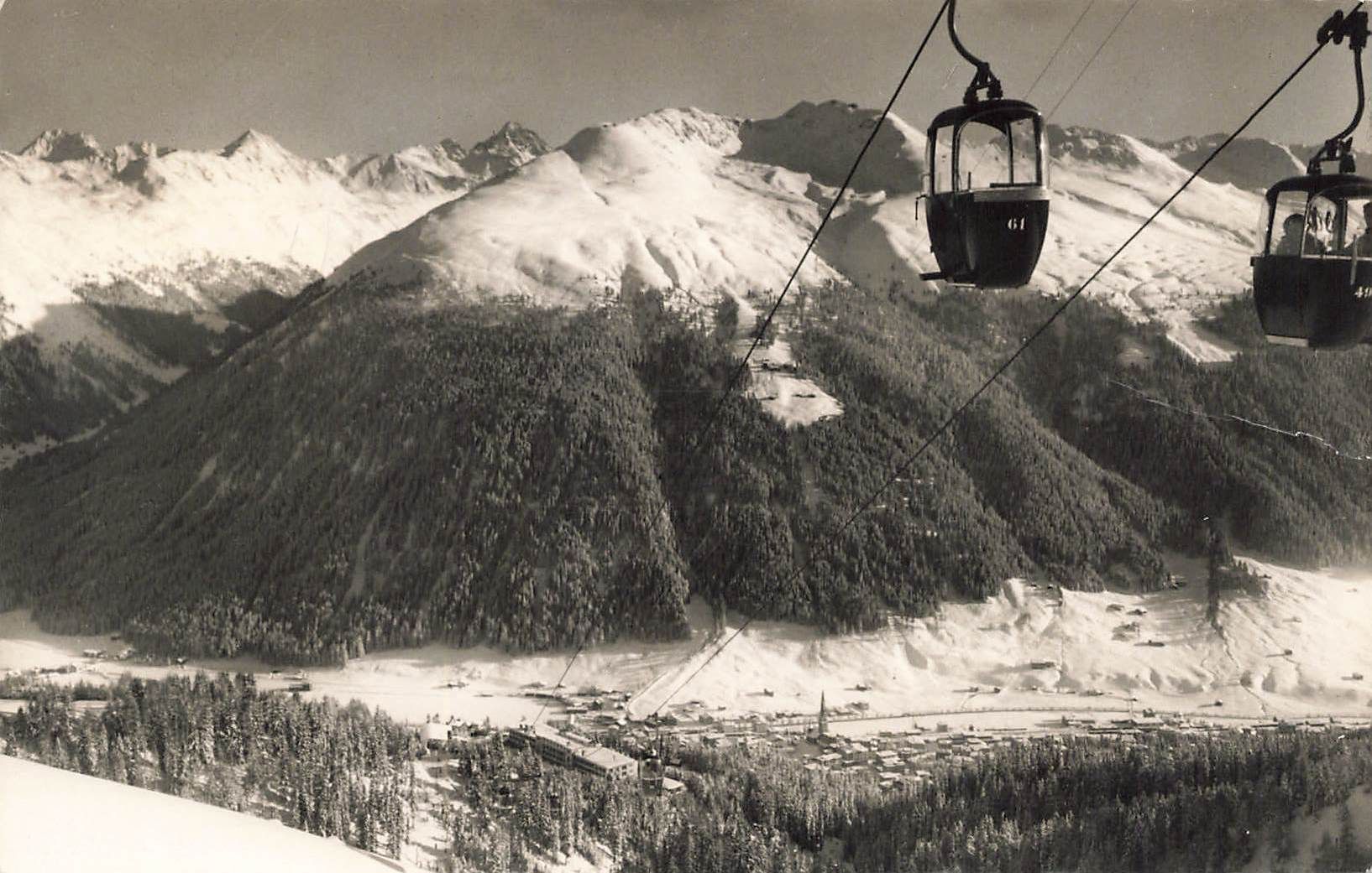 Cartoline postali: Davos gondel bahn Sessellift – Usato da Biasca venduto da Blenio71